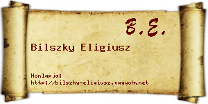 Bilszky Eligiusz névjegykártya